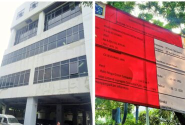 Diduga Untuk Kegiatan Pengelupasan cat eksisiting façade tidak dilakukan, melainkan langsung ditimpa dengan menggunakan cat remover.