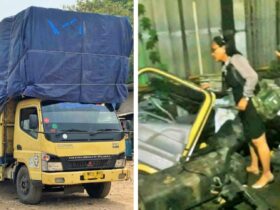 Keterangan photo truck Colt Diesel Nopol B 9846 PYU hilang dibawa Kabur kini tinggal rongsokan besi tua.