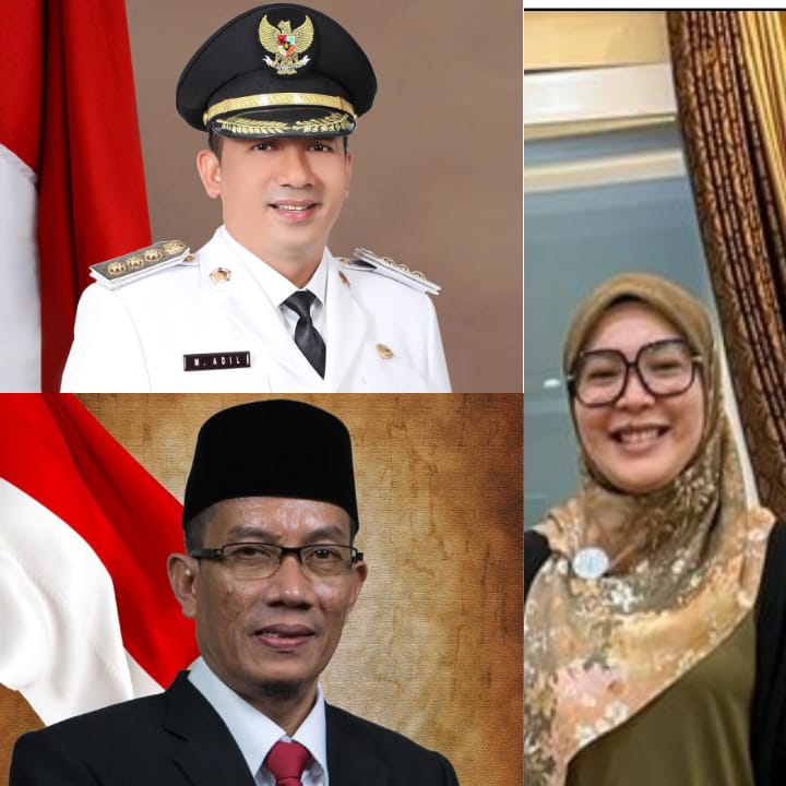 Foto : Kiri atas (Bupati Kabupaten Kepulauan Meranti), Kiri Bawah (Ketua DPRD Kabupaten Kepulauan Meranti, Fauzi Hasan), Kanan (Kepala Dinas BPKAD Kabupaten Kepulauan Meranti, Fitria Nengsi).
