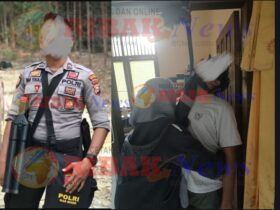 Foto : Briptu RY Ajudan Kapolres Kuantan Singingi (Kuansing), saat hidup dan saat ditemukan gantung diri.