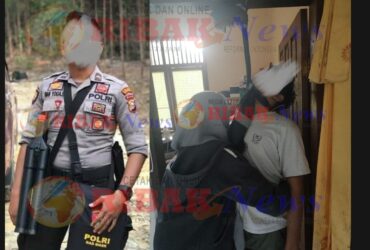 Foto : Briptu RY Ajudan Kapolres Kuantan Singingi (Kuansing), saat hidup dan saat ditemukan gantung diri.