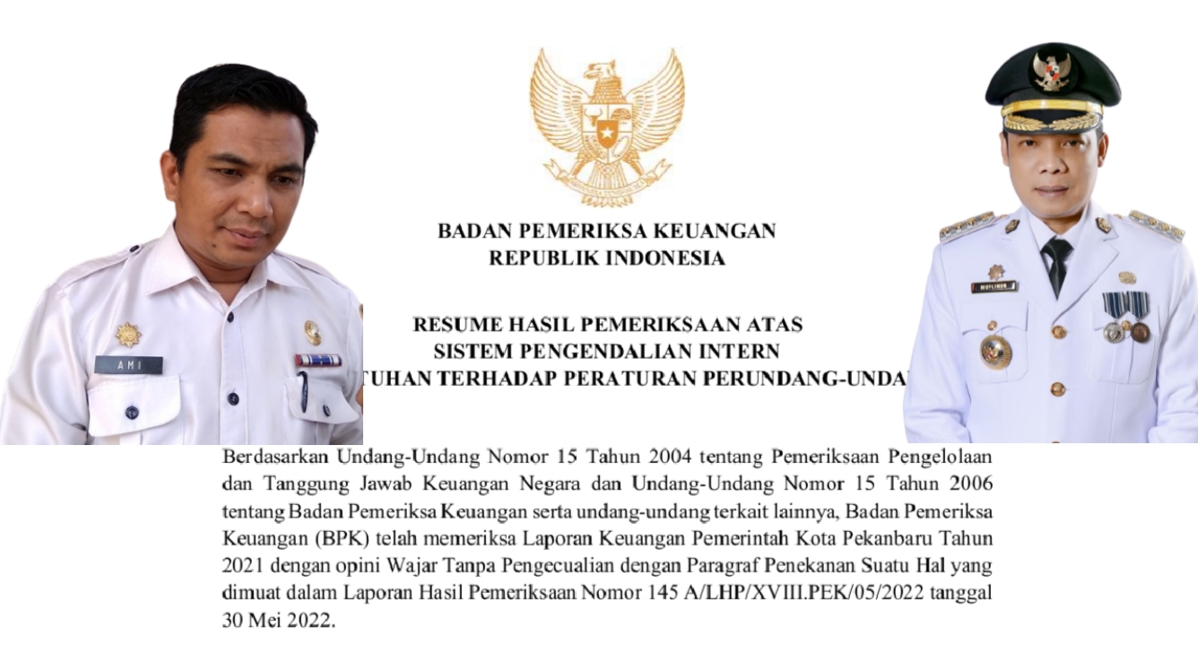 Foto : Kanan Penjabat (Pj) Wali Kota Pekanbaru Muflihun, S.STP, MAP, dan Kiri Zulhelmi Arifin alias Ami Kadis (Disperindag) Kota Pekanbaru.
