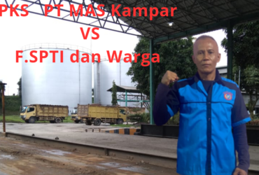 Foto : Elin Selaku sekretaris PUK SPTI Danau Lancang dan Lokasi PKS PT. MAS.