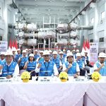 Foto : General Manager PLN UIP JBB, General Manager PLN UIT JBB, General Manager SBU Jakarta Icon+, dan Jajaran Manajemen PLN UIP JBB, mengikuti acara Peresmian 37 Proyek Ketenagalistrikan oleh Presiden secara daring dari GISTET 500 kV Muara Karang Baru.