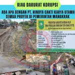 Foto : Pelaksanaan Kegiatan Proyek Jalan Kuning Jalil yang mangkrak.