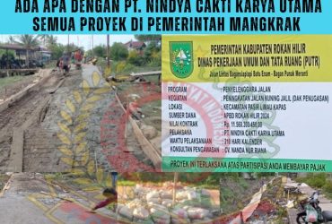 Foto : Pelaksanaan Kegiatan Proyek Jalan Kuning Jalil yang mangkrak.