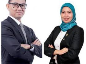 Foto : Dirut PLN Darmawan Prasodjo dan Ketua Umum Jakarta Elektrik PLN sekaligus EVP Umum PLN Arsyadhany Ghana Akmalaputri.