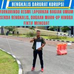 Foto : Tp. Batubara Selaku Ketua DPD LSM Forkorindo Provinsi Riau, saat melaporkan Bagian Umum Sekda Bengkalis Di Polda Riau terkait Dugaan Korupsi.