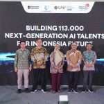 Foto : Direktur Utama Telkom Dian Siswarini saat acara Digistar Connect : Building 113.000 Next Generation AI Talents for Indonesia’s Future di Universitas Muhammadiyah Yogyakarta (UMY) pada Kamis (23/10).