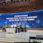 Foto : Penandatanganan kontrak proyek Manajemen Building yang dipercayakan PLN kepada PT SPP, Anak perusahaan Dana Pensiun senilai Rp.68 miliar (Dok/RNC).